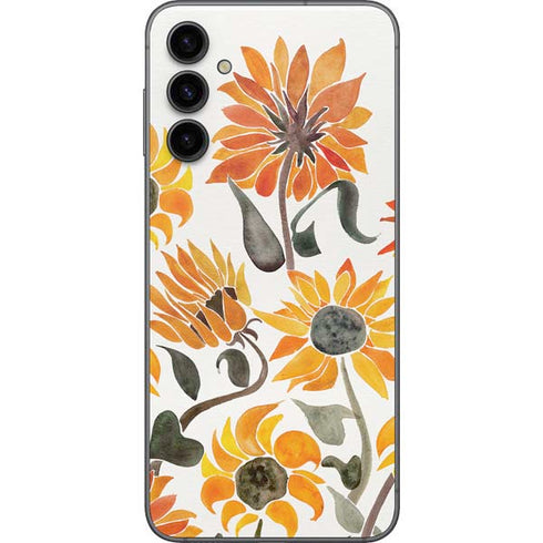Cat Coq Yellow Sunflower Galaxy A14 5G Skin